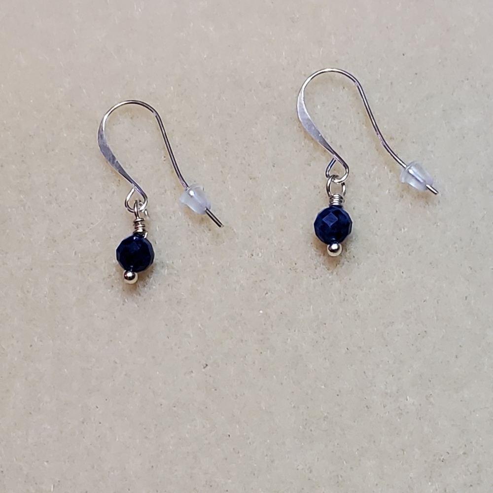 Lapis and sterling earrings
